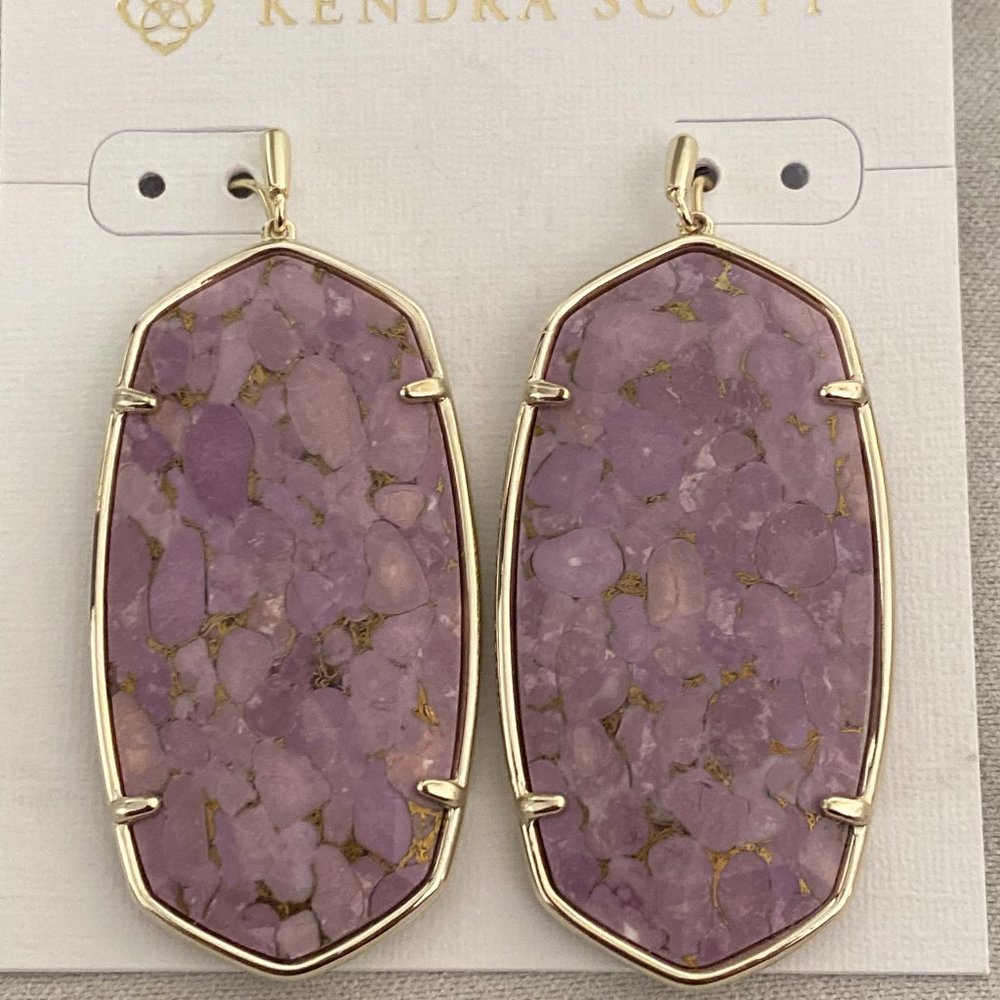Kendra Scott Lilac & Bronze Veined Danielle's NWT